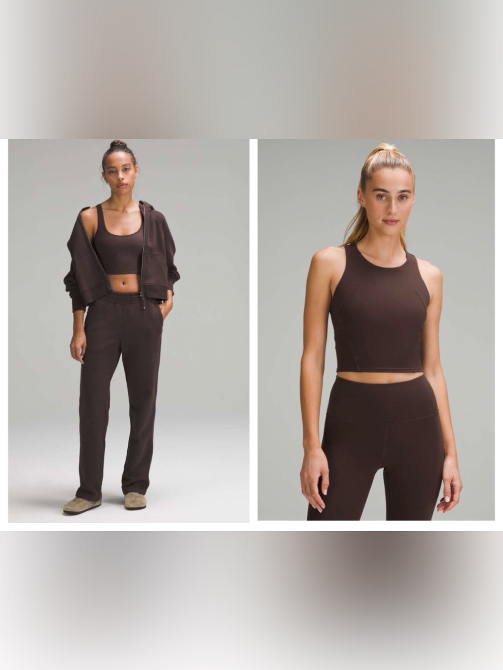 NWT lululemon Wunder Train Scoop Neck Tank Ribbed Espresso